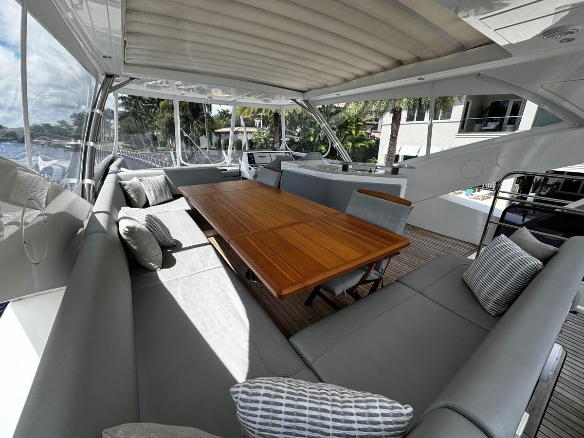 inside of a car aboard JOURNEY Yacht for Sale
