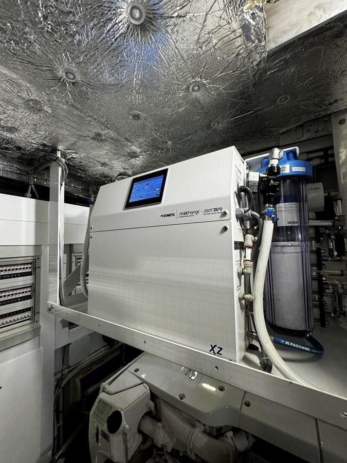 a machine with a screen aboard JOURNEY Yacht for Sale