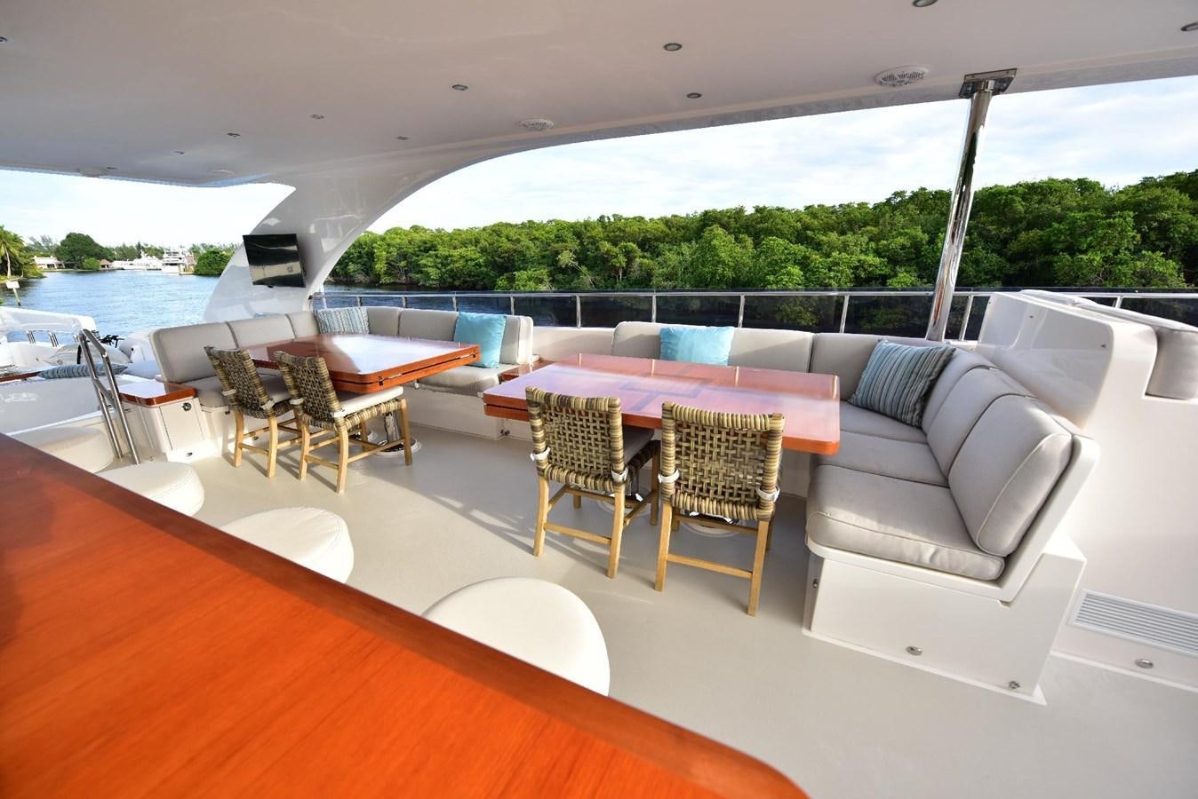 a room with a couch and chairs aboard RENAISSANCE Yacht for Sale