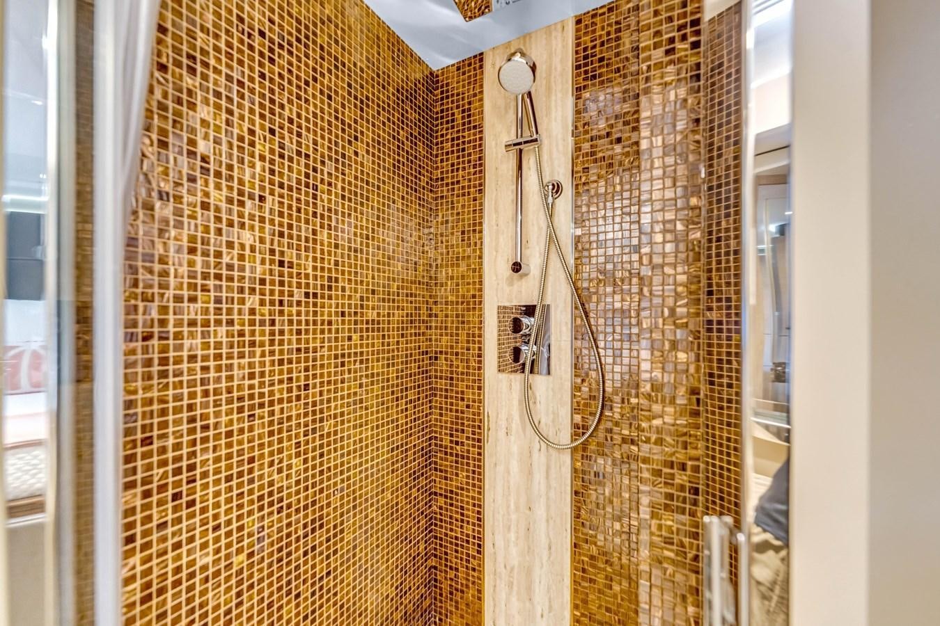 a wall with a door and a chain aboard SEADUCTION Yacht for Sale