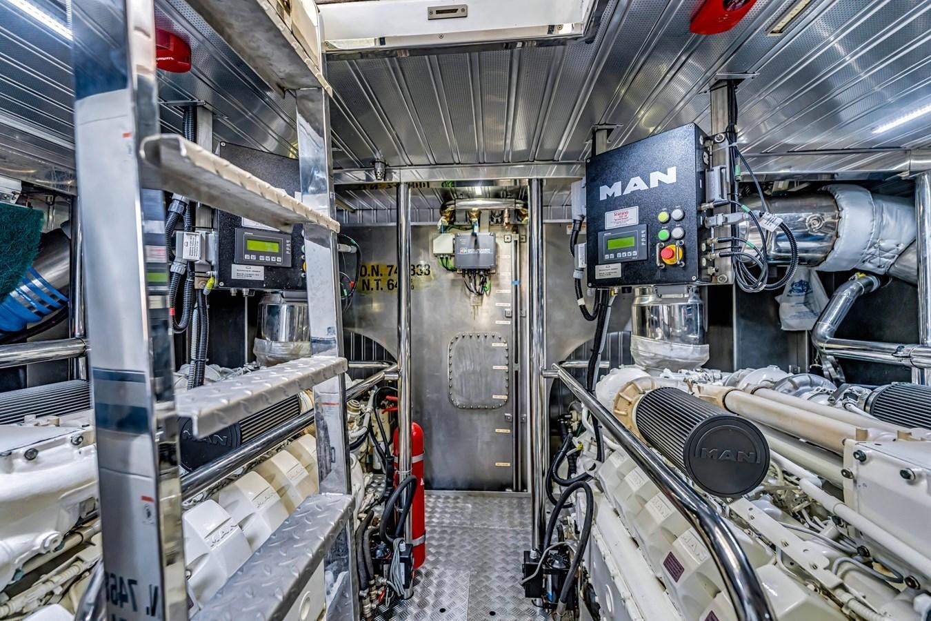 a large room with machinery aboard SEADUCTION Yacht for Sale