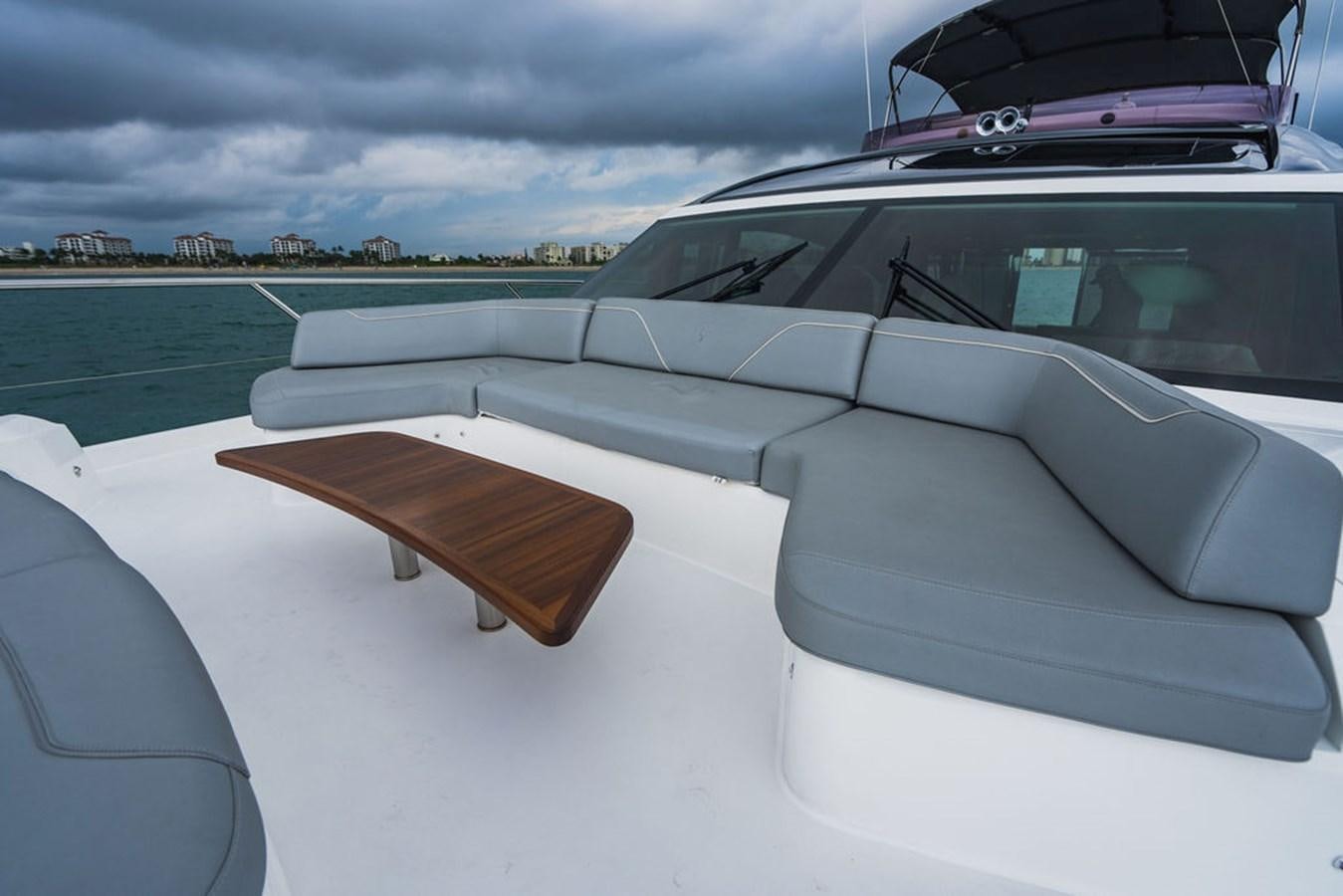 the interior of a car aboard IMAGINE Yacht for Sale