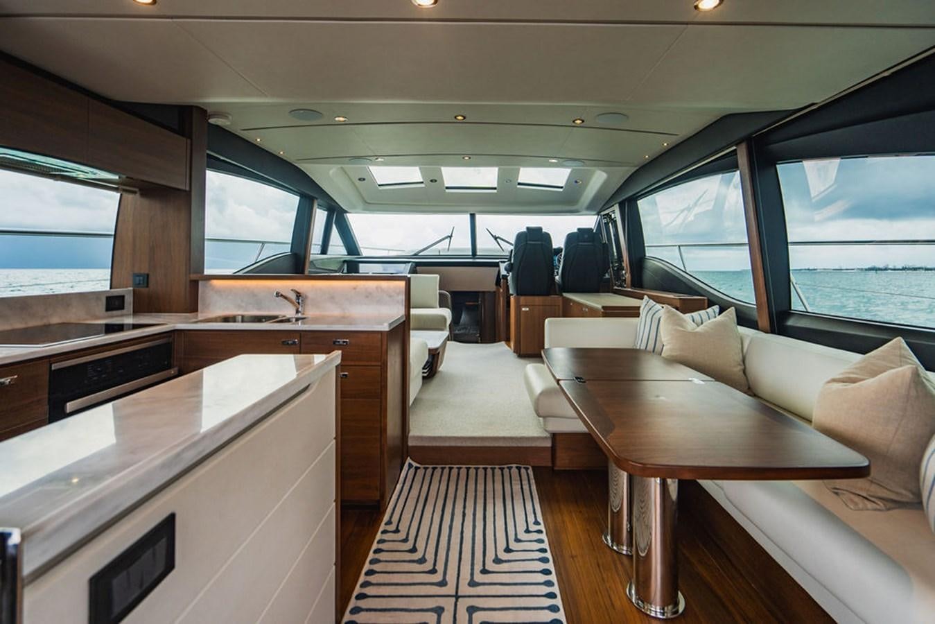 inside of a train aboard IMAGINE Yacht for Sale