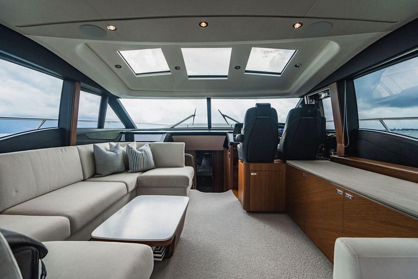 inside of a car aboard IMAGINE Yacht for Sale