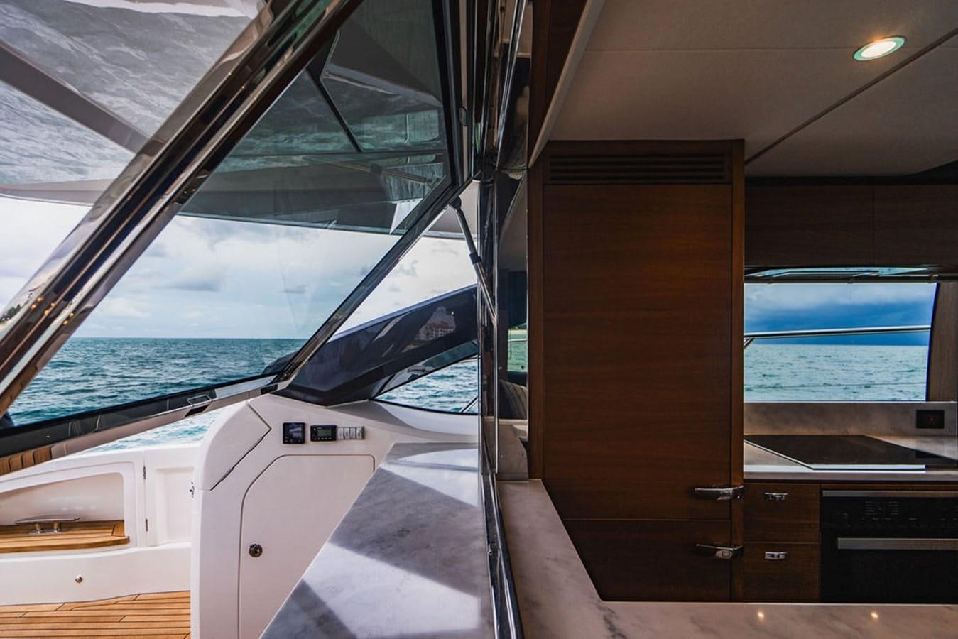 a boat with a door open aboard IMAGINE Yacht for Sale