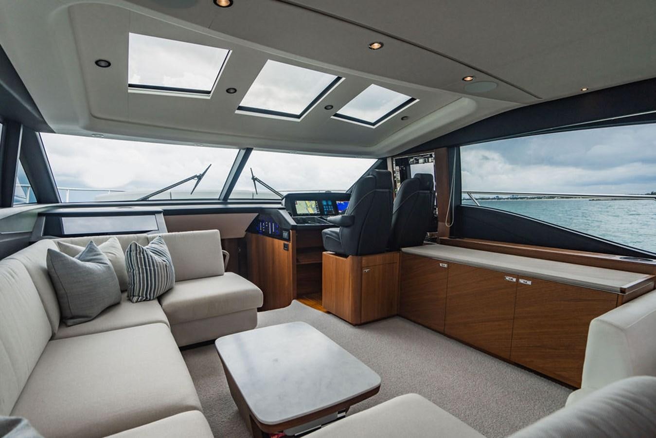 inside of a car aboard IMAGINE Yacht for Sale