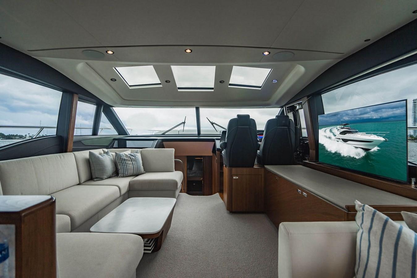 inside of a car aboard IMAGINE Yacht for Sale