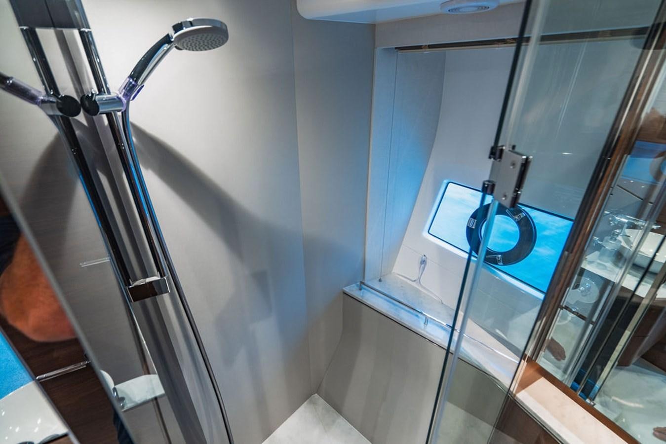 a shower unit and a sink aboard IMAGINE Yacht for Sale