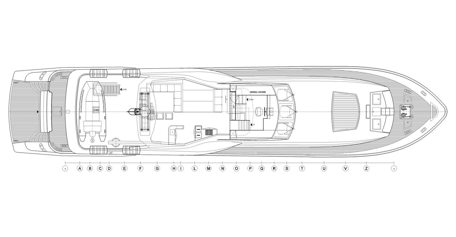 diagram, engineering drawing aboard FALCON Yacht for Sale