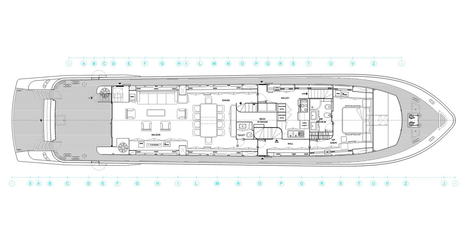 diagram aboard FALCON Yacht for Sale