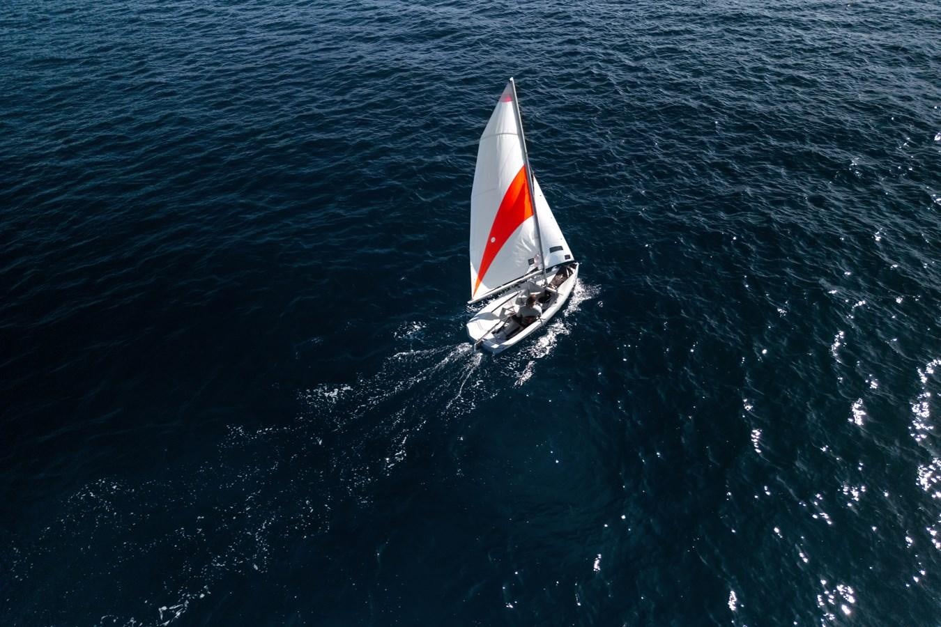 a sailboat on the water aboard SHADOW Yacht for Sale