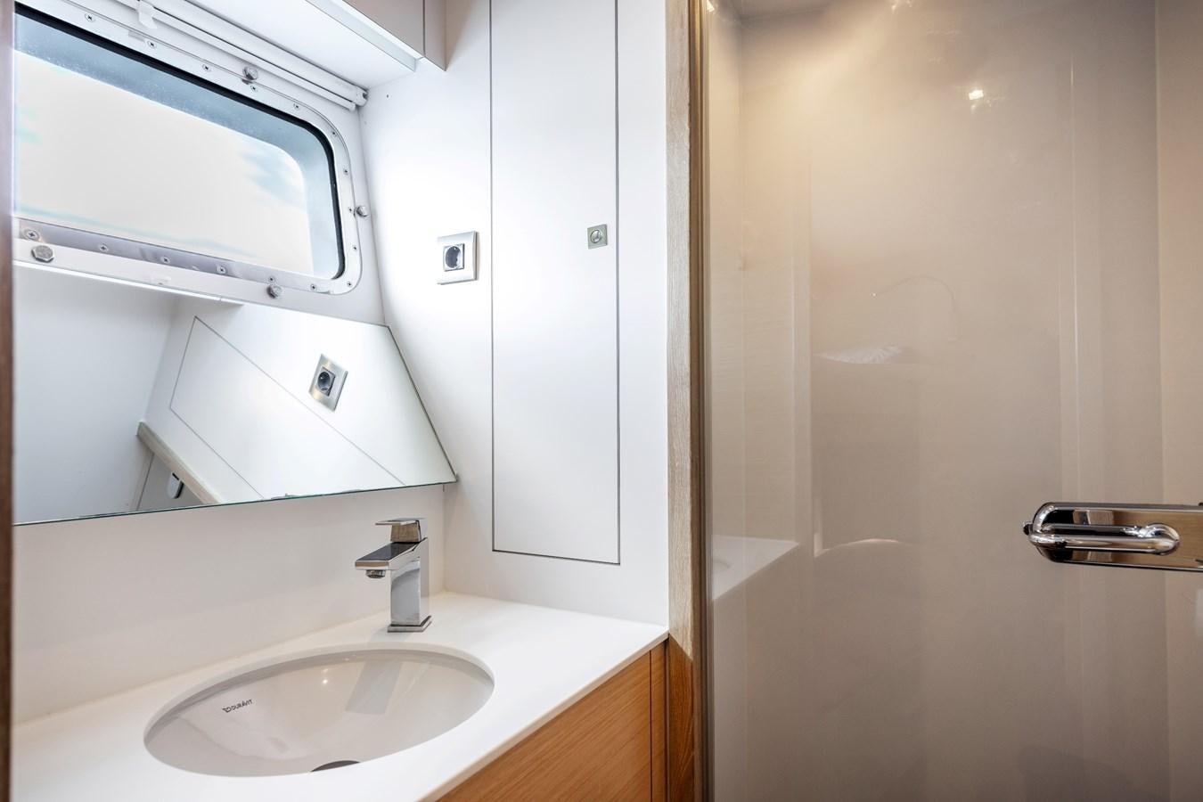 a sink and a microwave aboard SHADOW Yacht for Sale