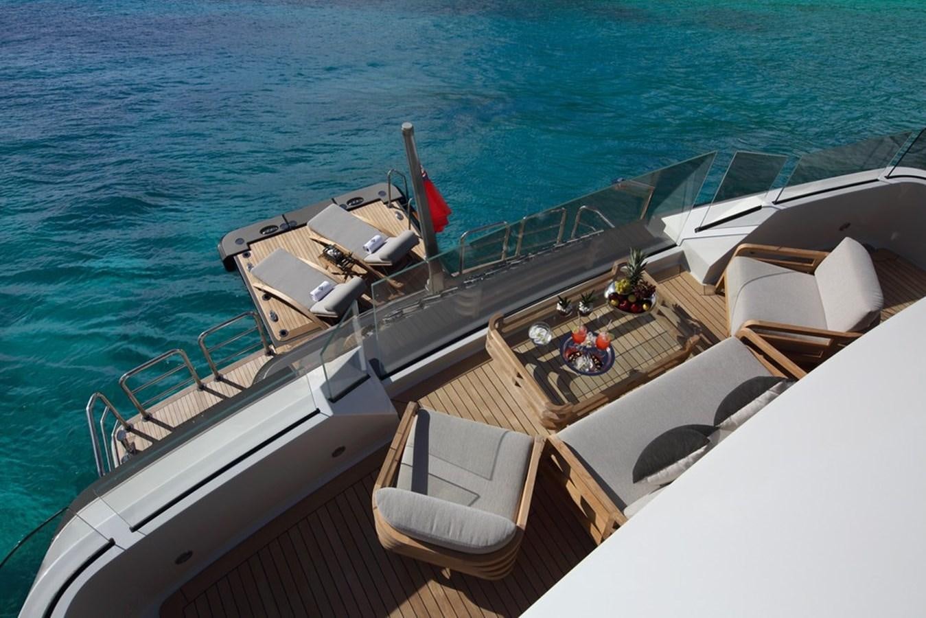 a boat on the water aboard MUCHOS MAS Yacht for Sale