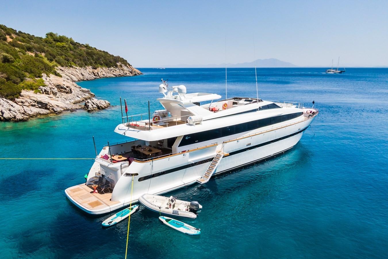 a boat on the water aboard AXELLA Yacht for Sale