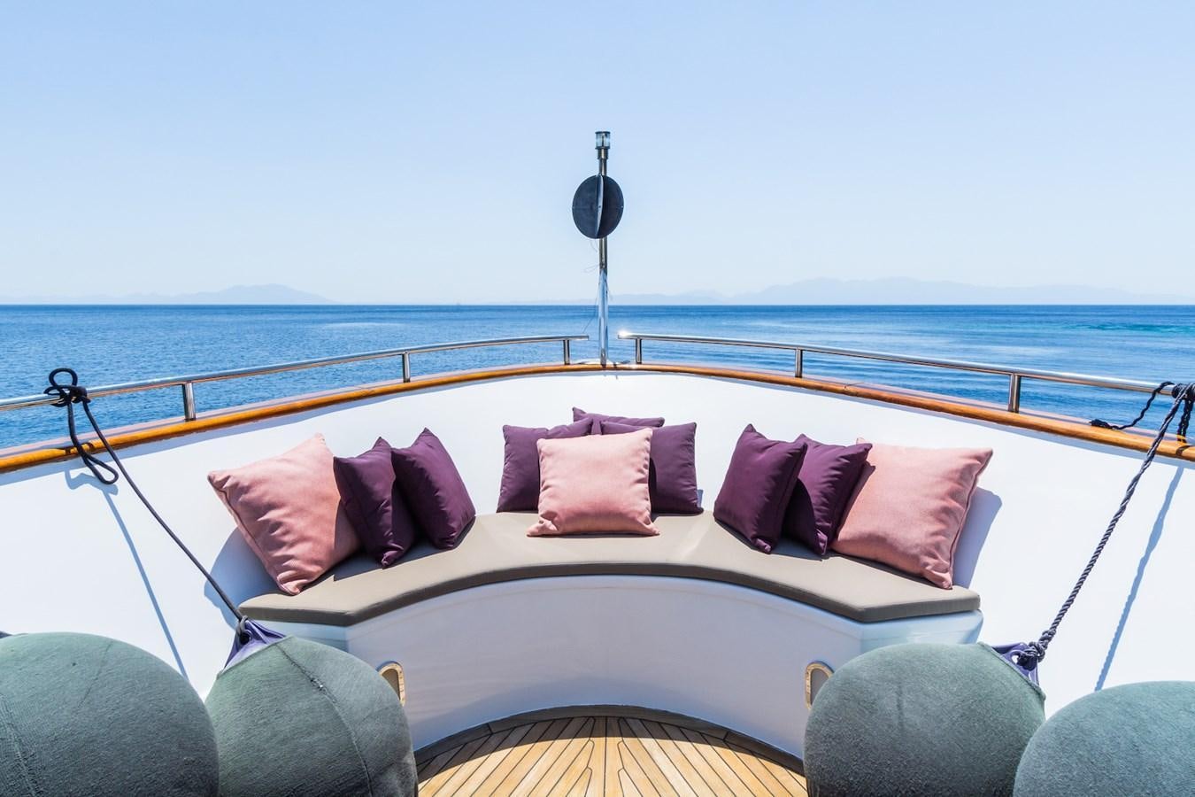 a bed on a boat aboard AXELLA Yacht for Sale