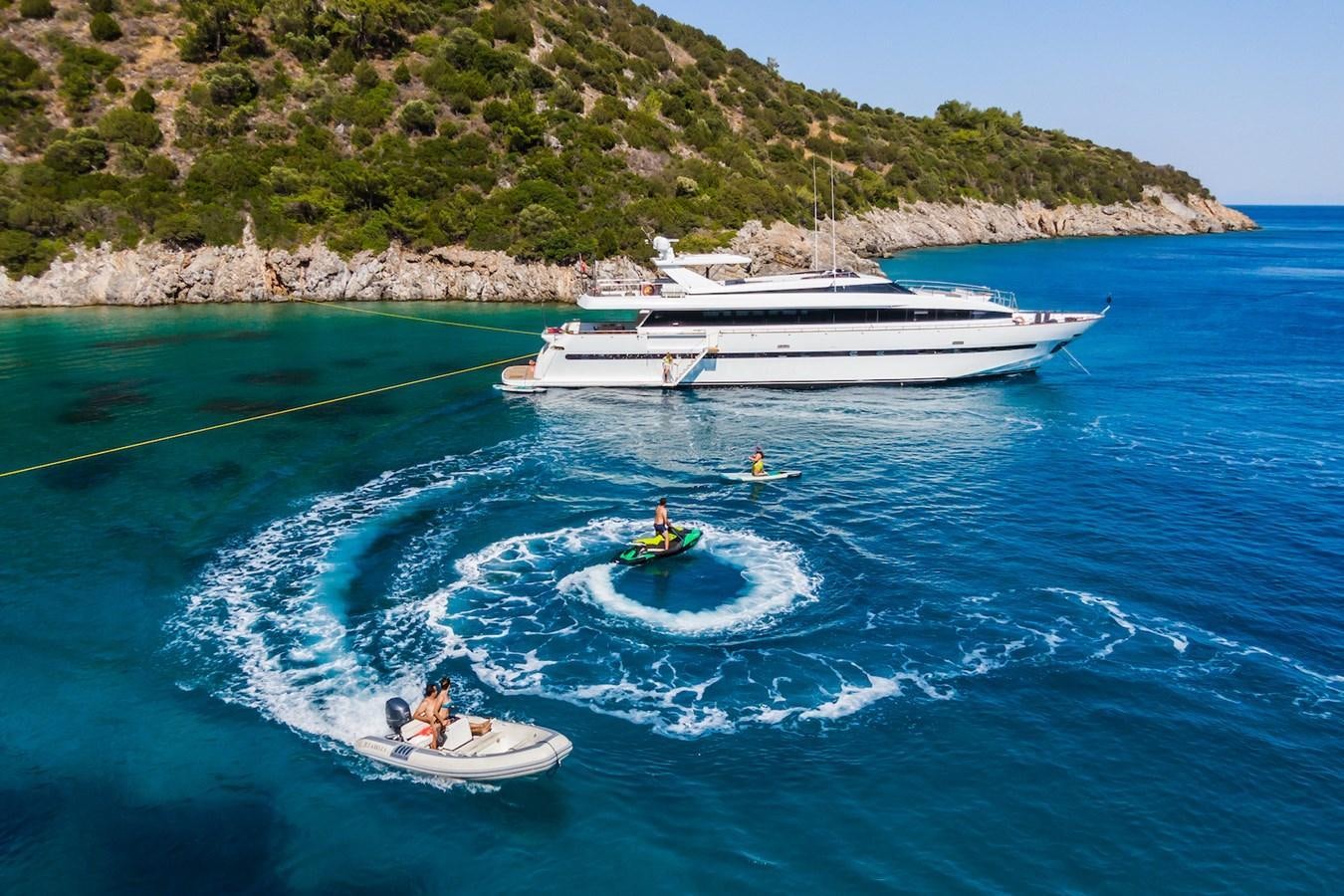 a boat on the water aboard AXELLA Yacht for Sale