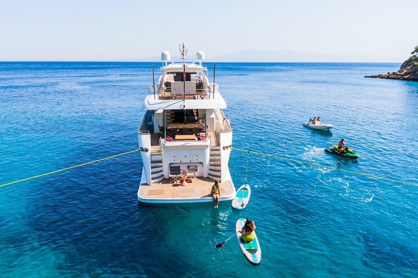a boat in the water aboard AXELLA Yacht for Sale