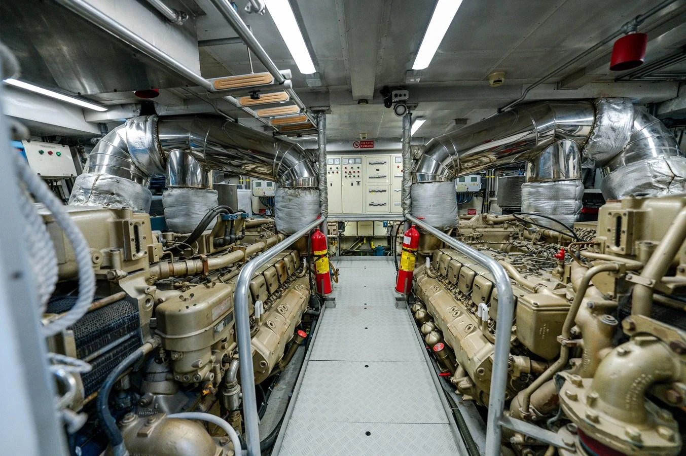 a large factory with machinery aboard VIS Yacht for Sale