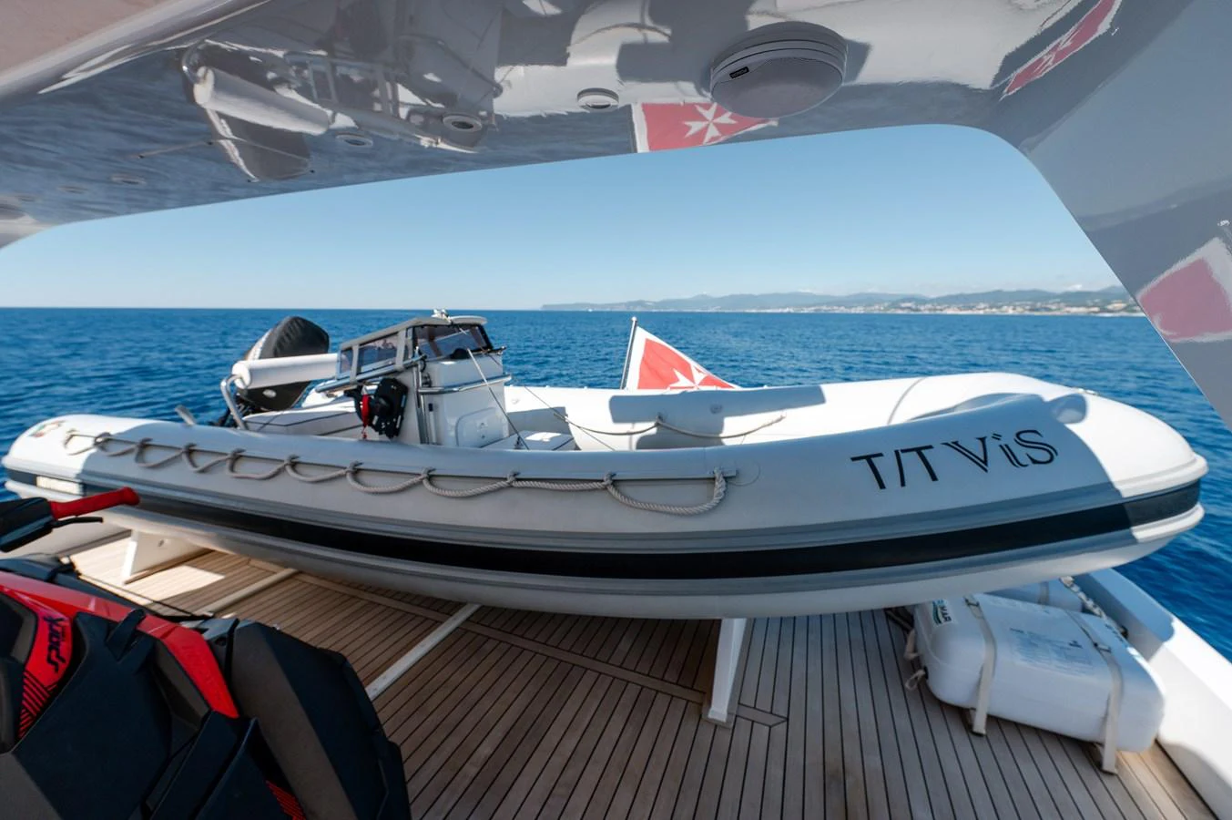 a boat on the water aboard VIS Yacht for Sale