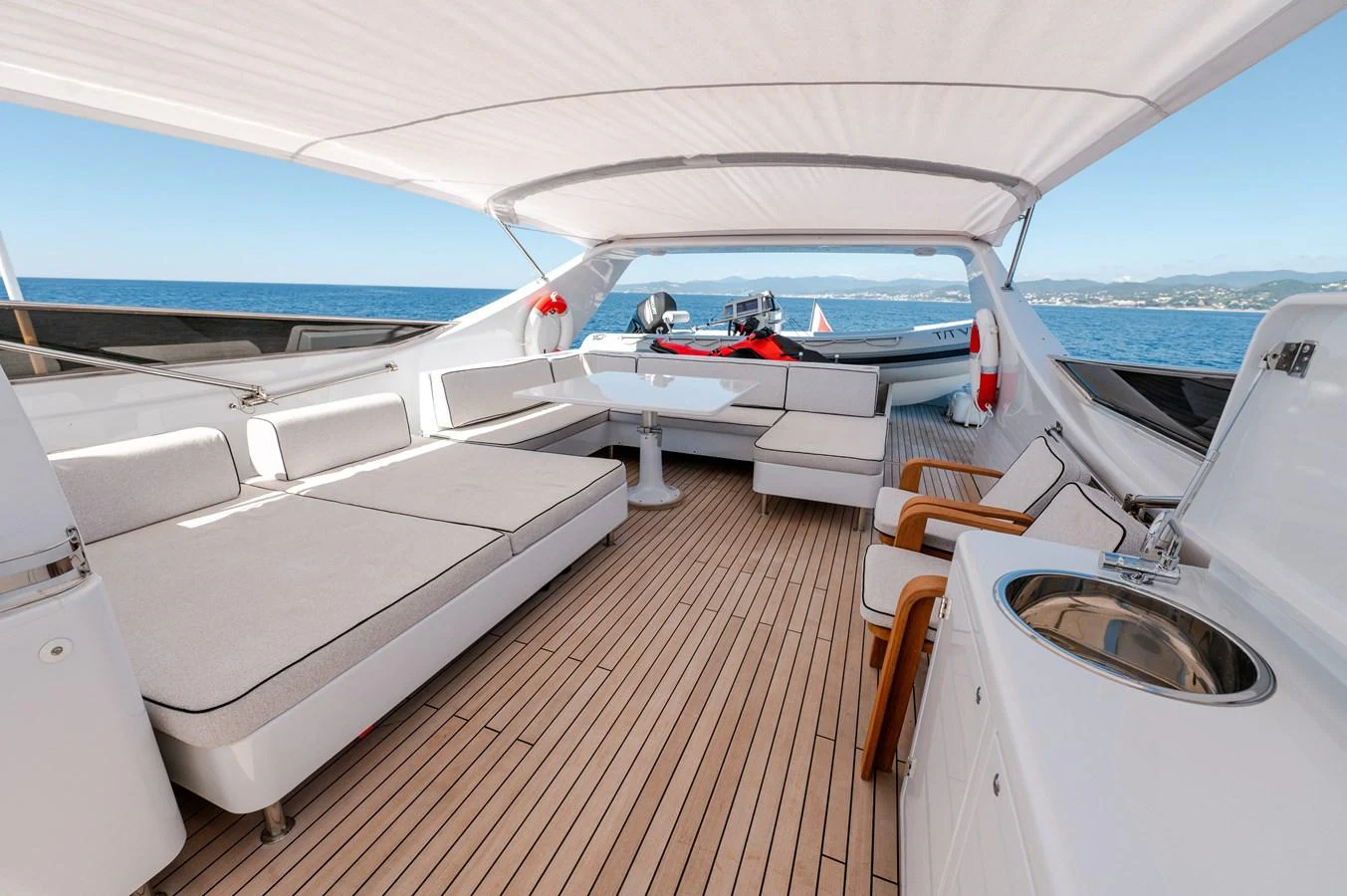 a boat on the water aboard VIS Yacht for Sale