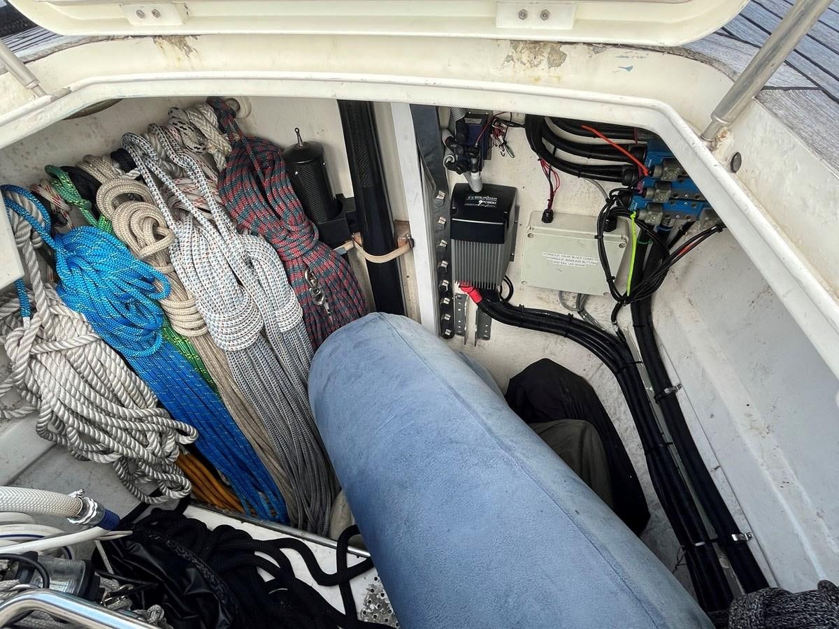 the inside of a car aboard WEATHERLY Yacht for Sale
