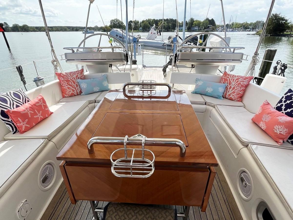 a boat on a boat aboard WEATHERLY Yacht for Sale