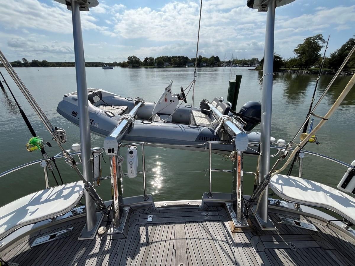 a boat docked at a pier aboard WEATHERLY Yacht for Sale
