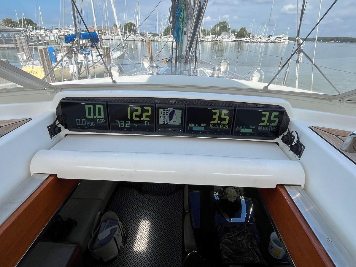 the dashboard of a car aboard WEATHERLY Yacht for Sale
