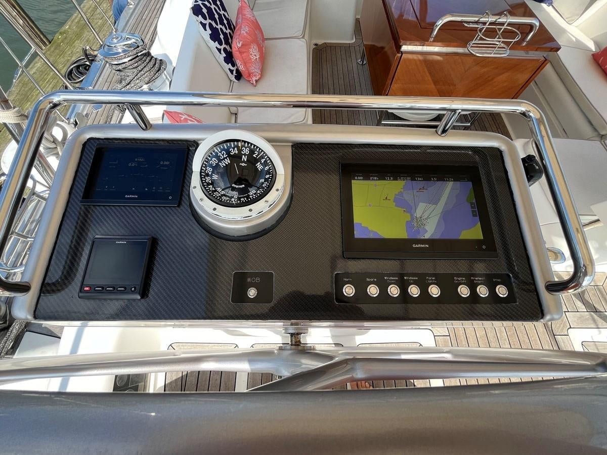 a black and silver radio aboard WEATHERLY Yacht for Sale