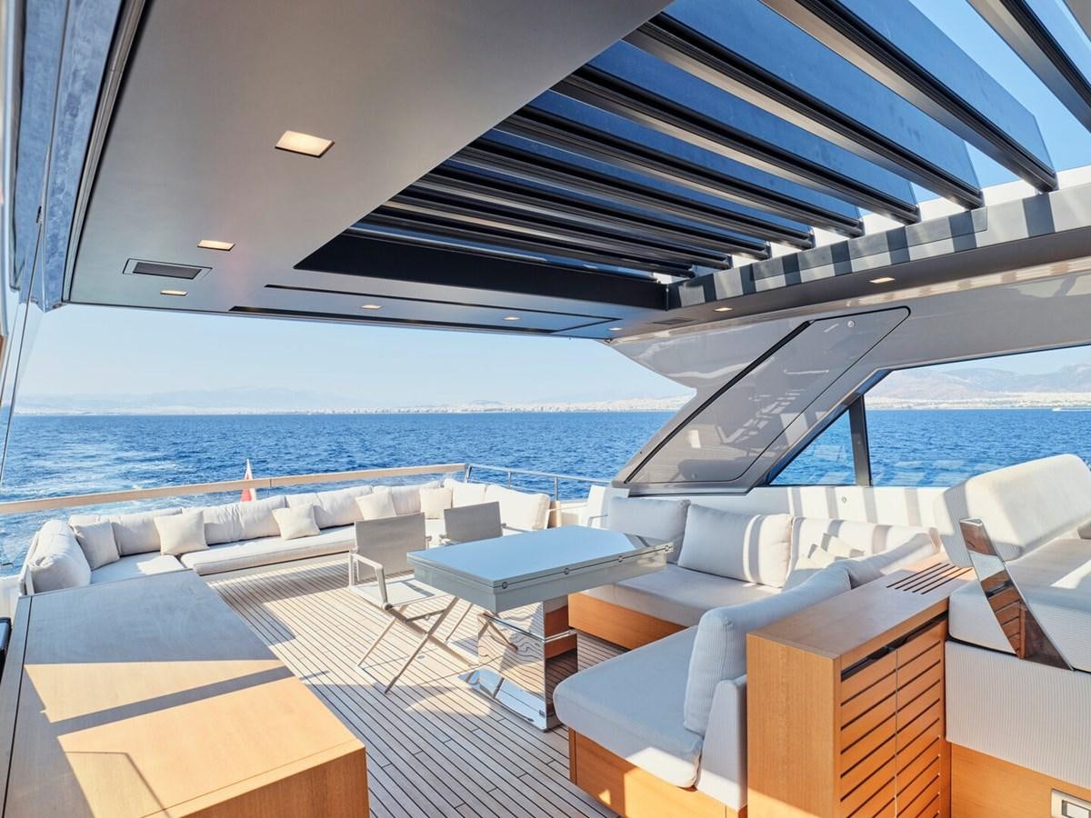 a boat on the water aboard 2022 SANLORENZO SX76 #72 Yacht for Sale