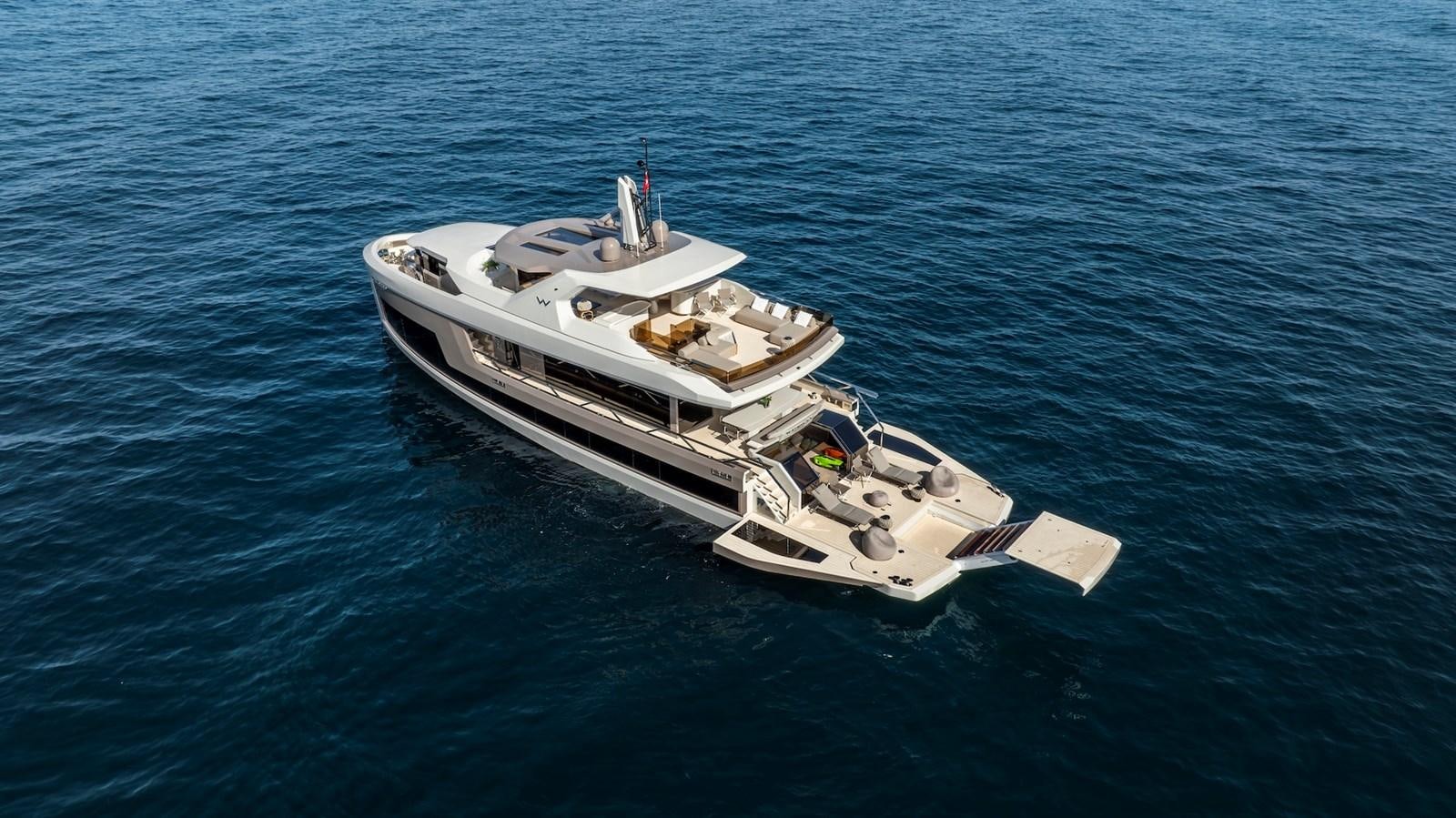 a boat in the water aboard MAZU 82 Yacht for Sale