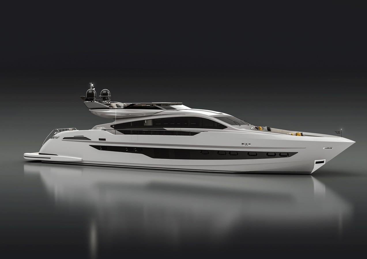 a white sports car aboard AGAPE 32 MT Yacht for Sale