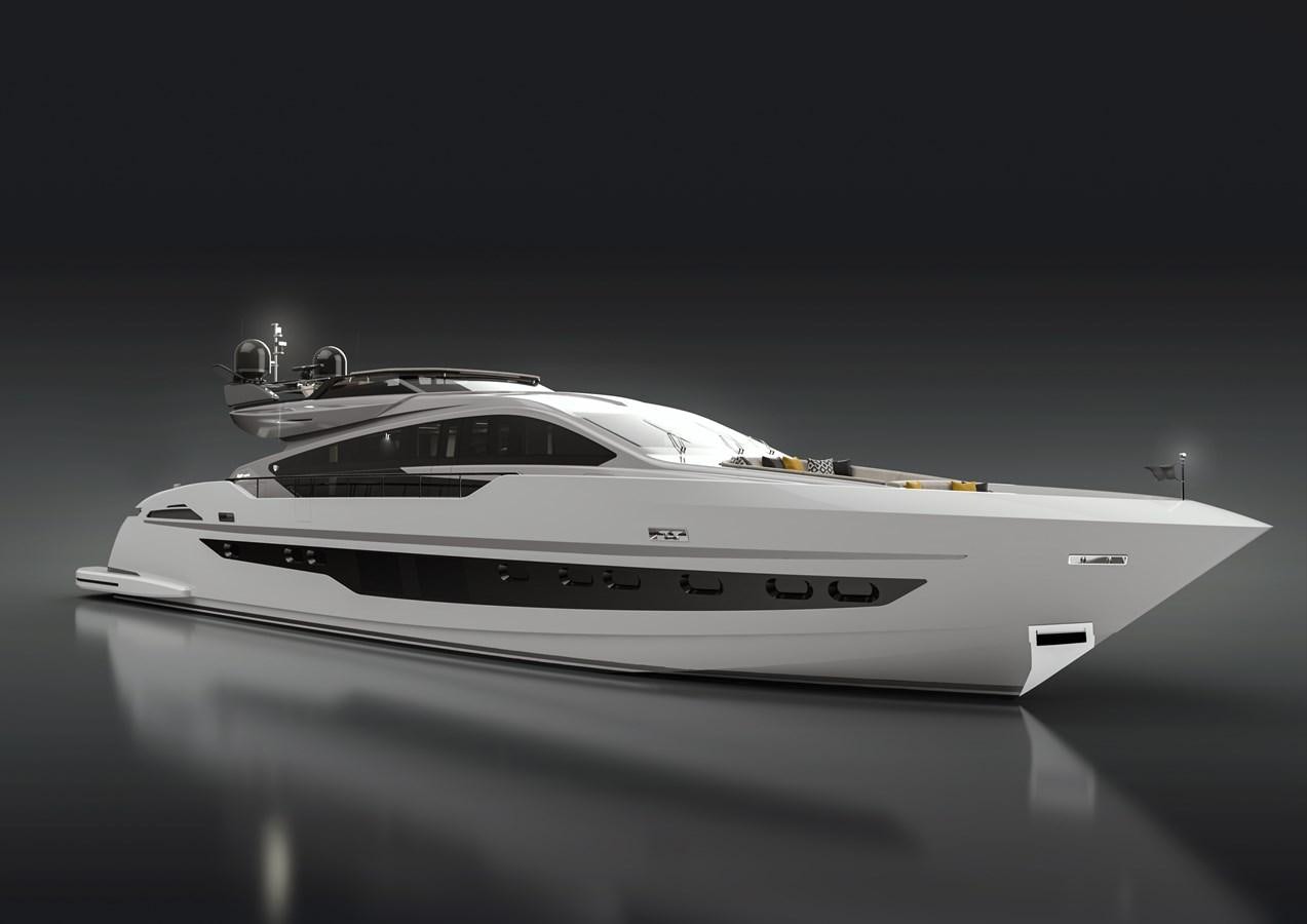 a white yacht with a black background aboard AGAPE 32 MT Yacht for Sale