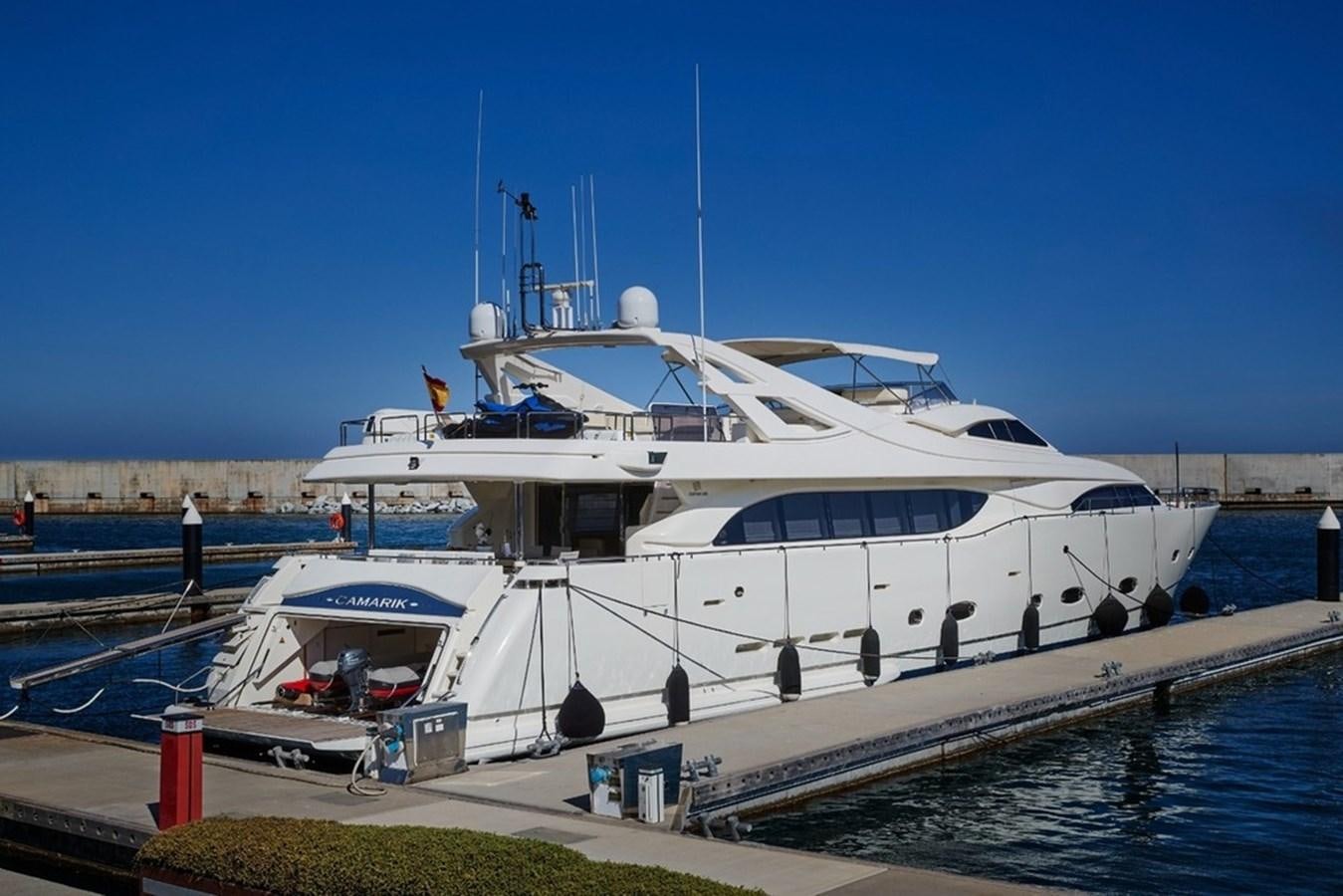 a large white boat aboard CAMARIK Yacht for Sale