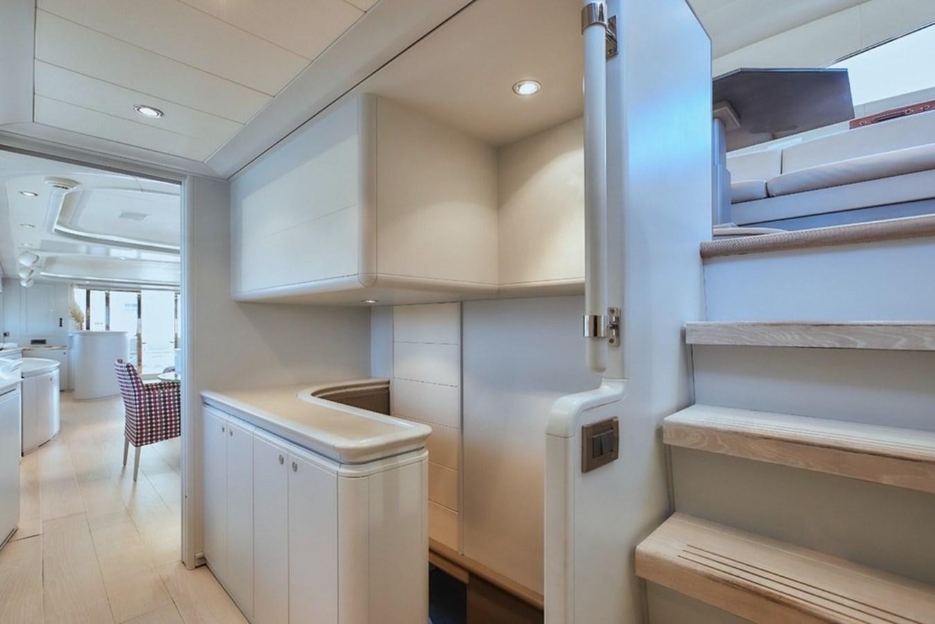 a room with white cabinets aboard CAMARIK Yacht for Sale