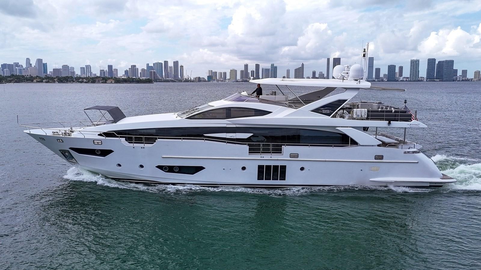 a white yacht in the water aboard 95 RAISED PILOTHOUSE Yacht for Sale