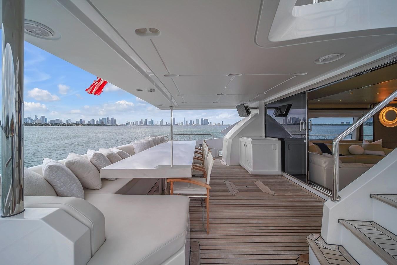 a boat on the water aboard 95 RAISED PILOTHOUSE Yacht for Sale