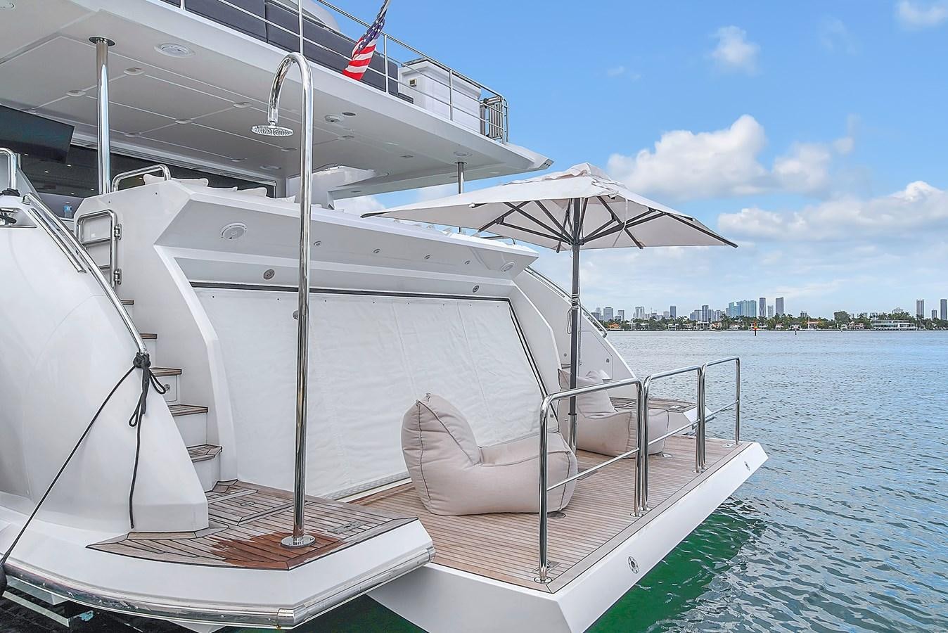 a boat on the water aboard 95 RAISED PILOTHOUSE Yacht for Sale