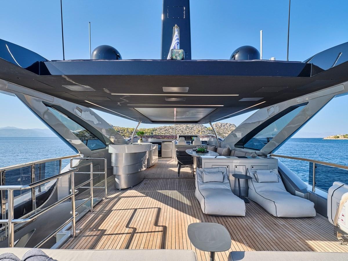 a deck on a boat aboard SEAMMETRY Yacht for Sale