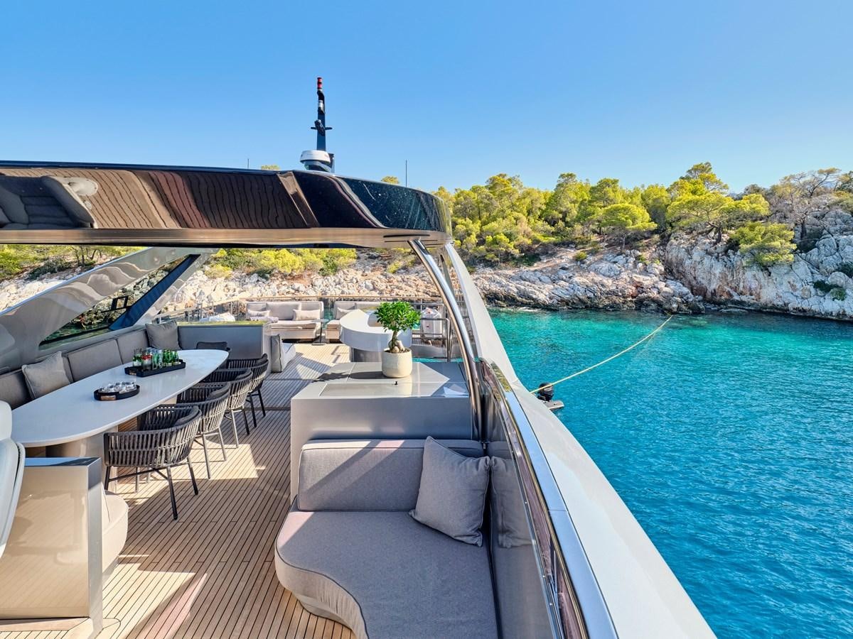 a boat on a dock aboard SEAMMETRY Yacht for Sale