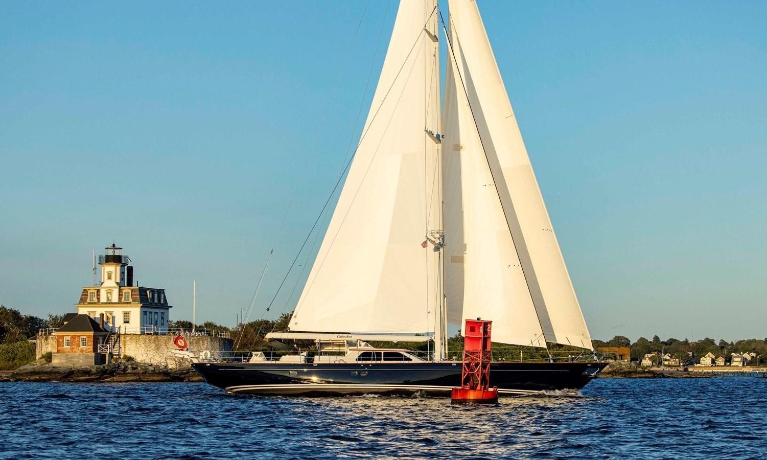 a sailboat on the water aboard CABOCHON Yacht for Sale