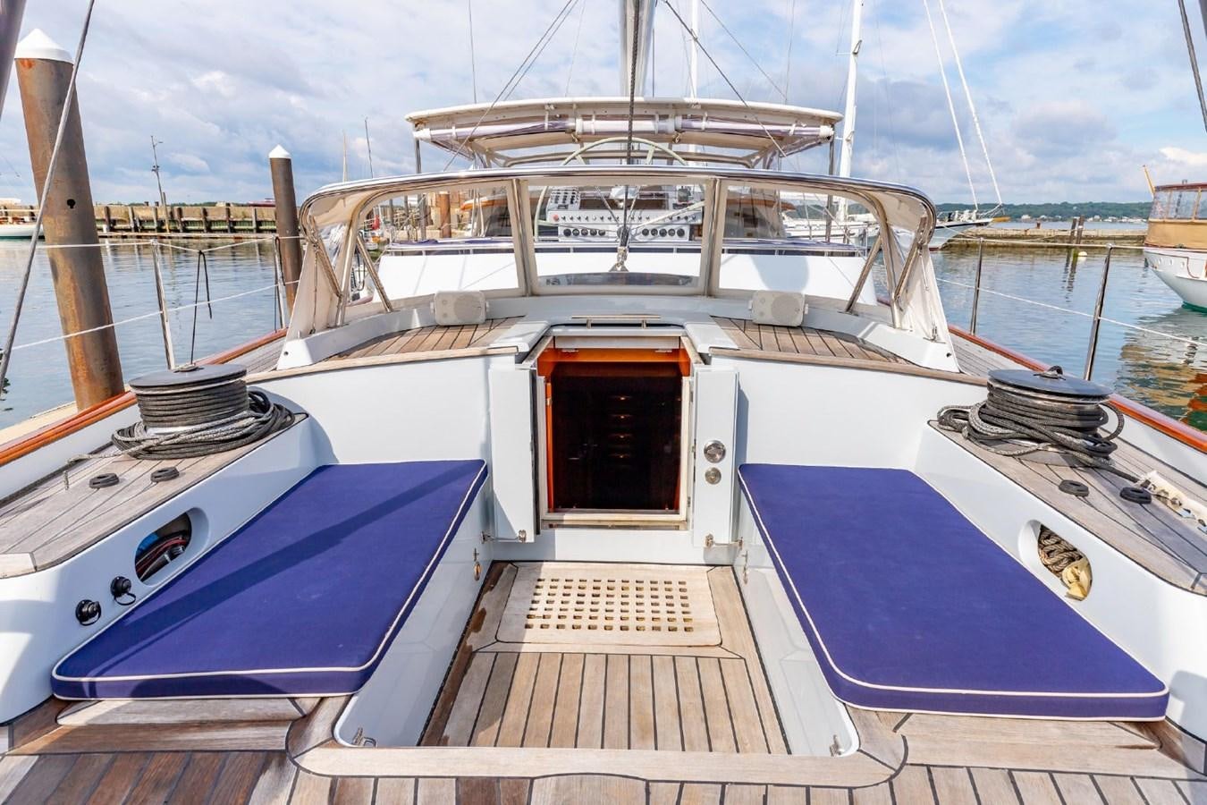 a boat with a door open aboard CABOCHON Yacht for Sale
