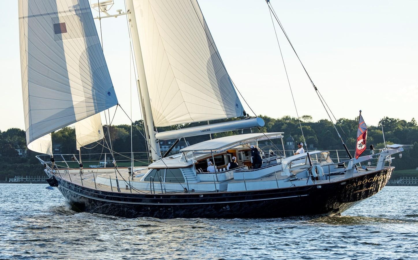 a boat on the water aboard CABOCHON Yacht for Sale