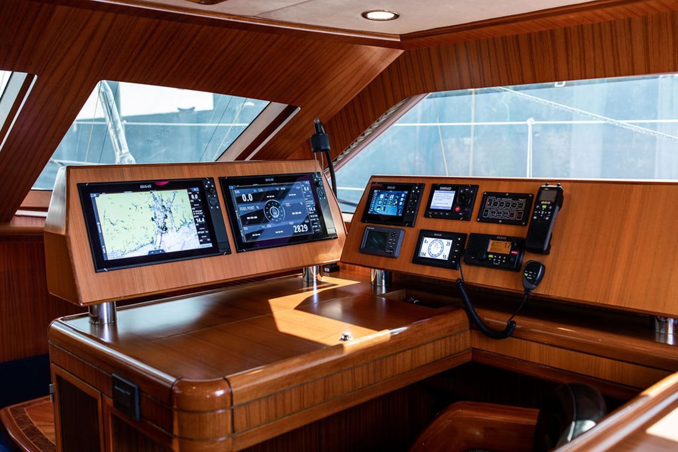 a control panel in a cabin aboard CABOCHON Yacht for Sale