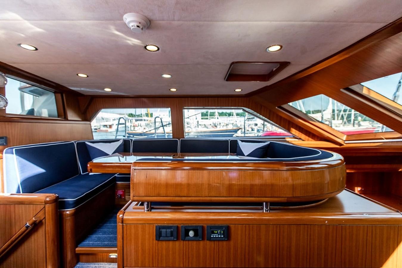 a boat in a large room aboard CABOCHON Yacht for Sale