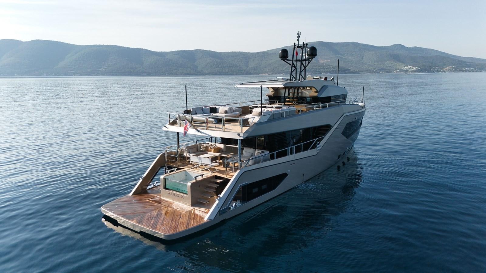 a boat in the water aboard ROCK X Yacht for Sale