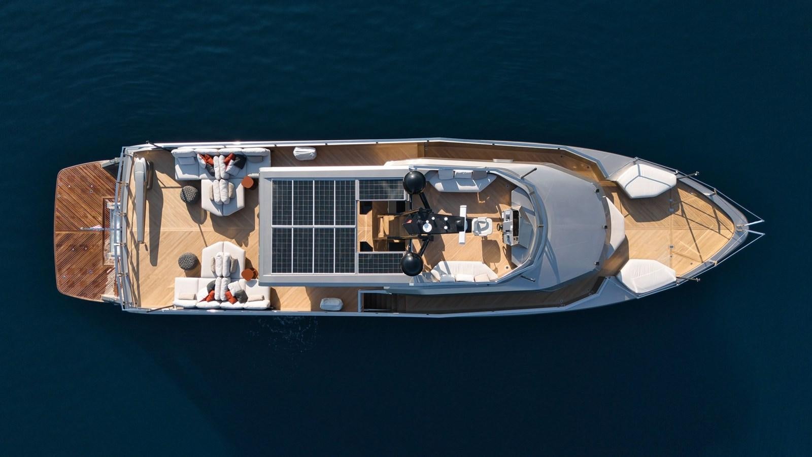 a computer screen with a satellite and other objects on it aboard ROCK X Yacht for Sale