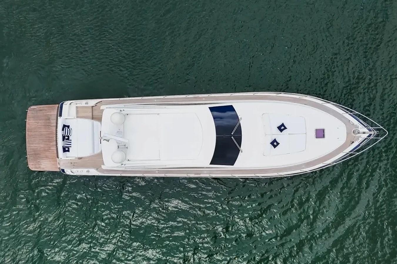 a white rectangular object with a blue and black symbol on it aboard BELLA VITA Yacht for Sale
