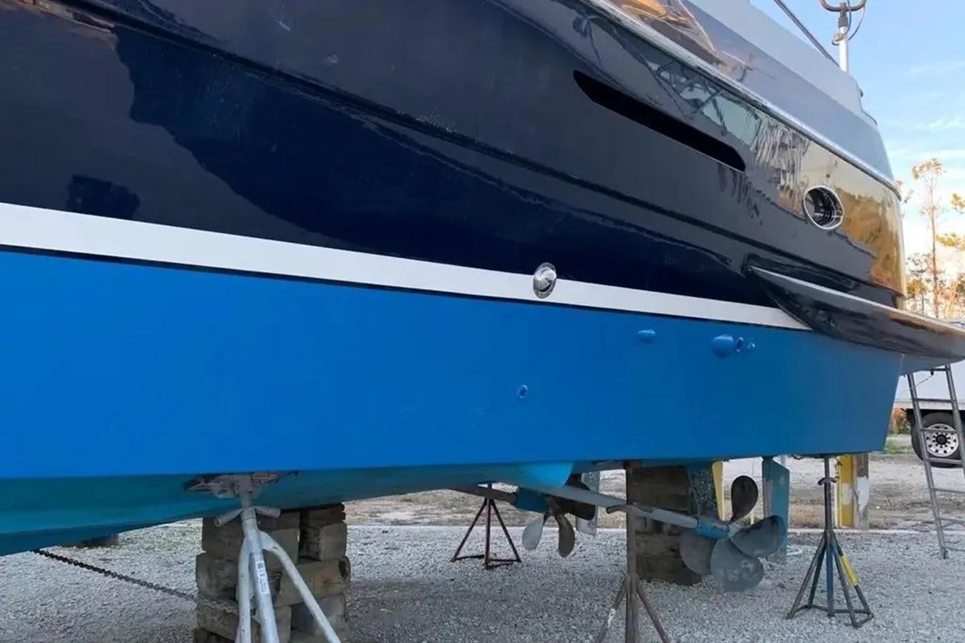 a large boat on a trailer aboard BELLA VITA Yacht for Sale