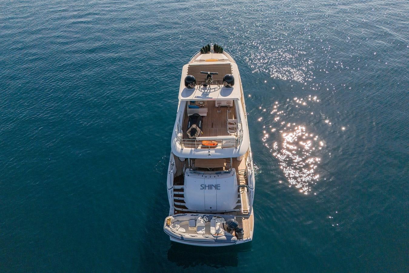 a boat in the water aboard SHINE R Yacht for Sale